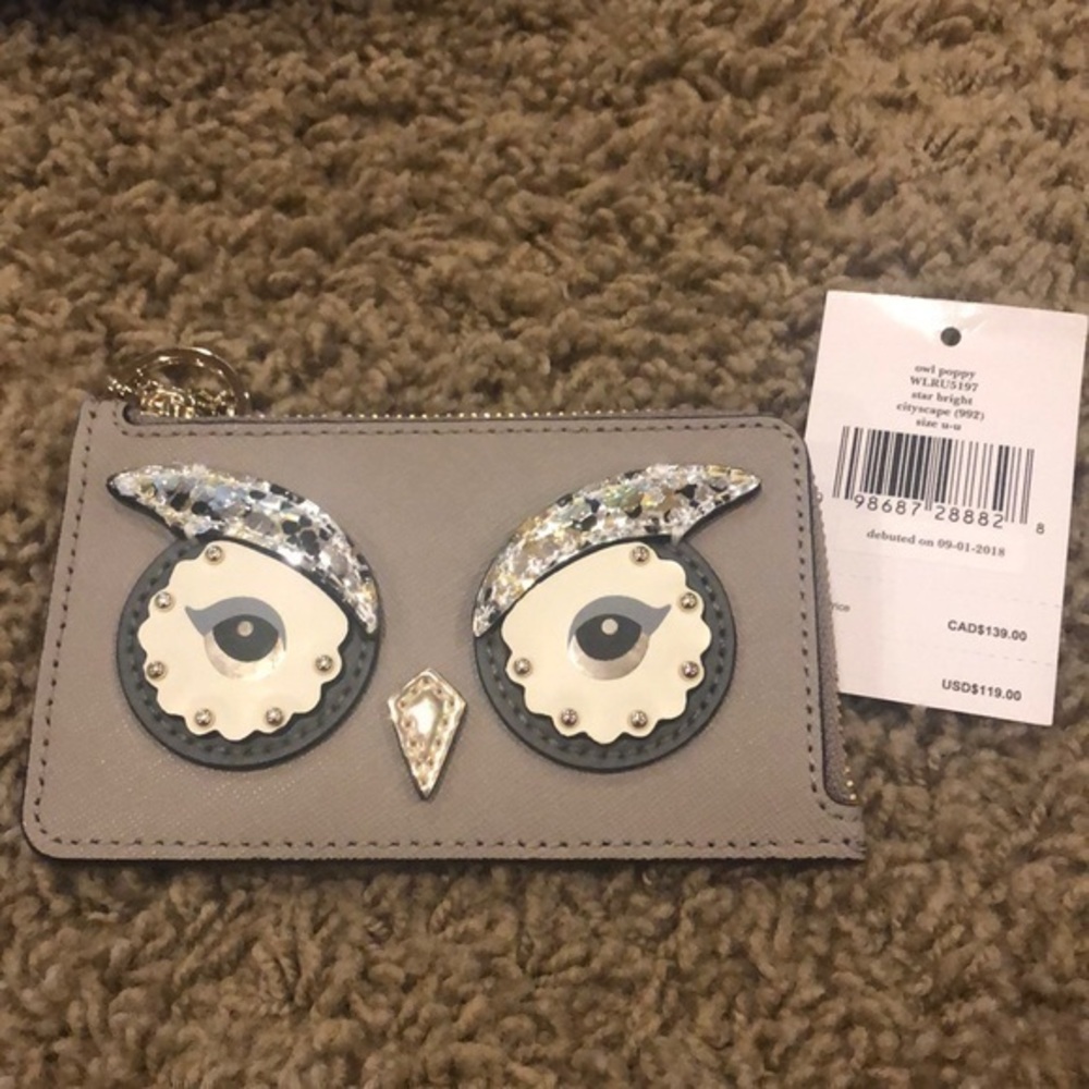 Kate Spade owl coin purse/credit card holder